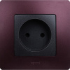 Legrand Etika Антрацит Розетка б/з со шторками, винт. клем.