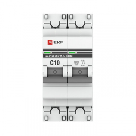 EKF PROxima Автоматический выключатель 2P 10А (C) 6кА ВА 47-63 DC