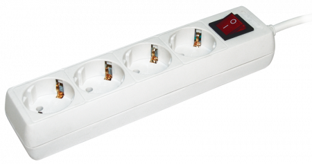 IEK Удлинитель У04К-выкл. 4 места 2Р+PЕ/3метра 3х1мм2 16А/250