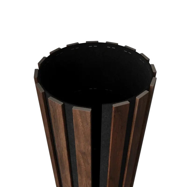 Акустическая панель FLEX Дуб Барон темный 1200×600 рейка 25х6 мм