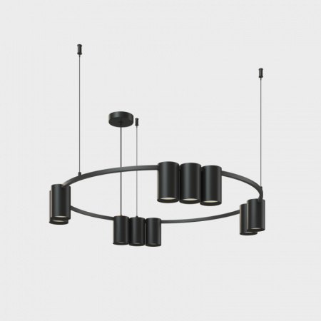 DK4065-BK Подвесной светильник ORBIT, IP20, 10xGU10 LED до 15 Вт, черный матовый, алюминий