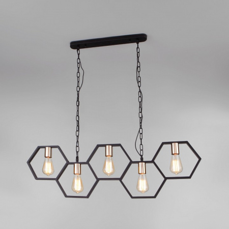 Подвесной светильник в стиле лофт 70117/5 черный Eurosvet Arnia