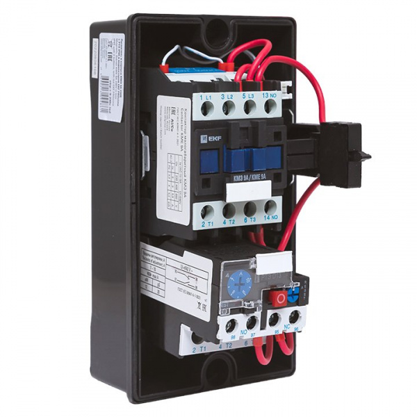EKF PROxima Пускатель в корпусе IP65 КМЭ 9А 230В с РТЭ и индикатором