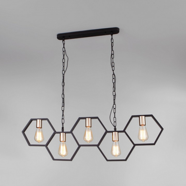 Подвесной светильник в стиле лофт 70117/5 черный Eurosvet Arnia