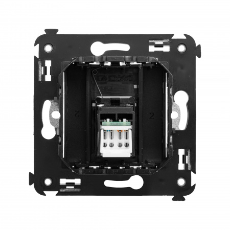 DKC Avanti Черный матовый Компьютерная розетка RJ-45 один  категория 6А