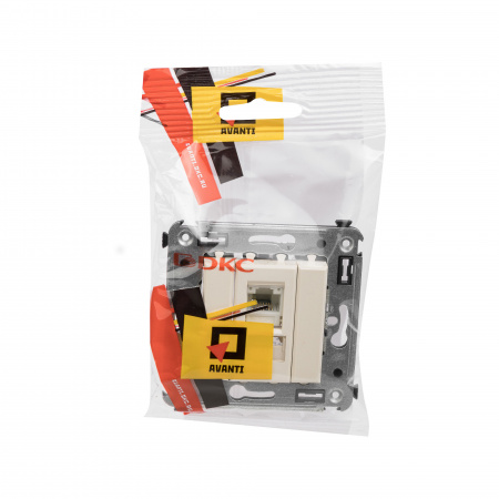 DKC Avanti Ванильная дымка Компьютерная розетка RJ-45 один  категория 5e