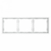 Рамка пластиковая VOLTUM S70 на 3 поста, (белый матовый)