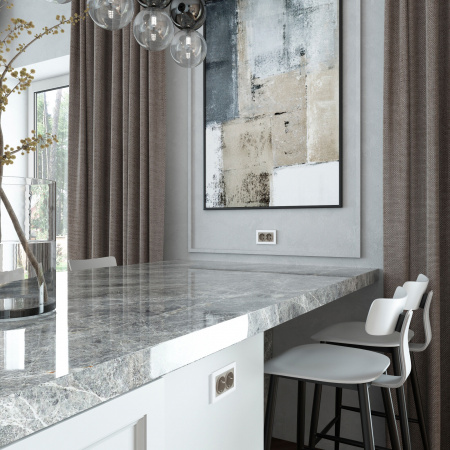 Розетка двойная с заземлением (дымчатый) W1272004