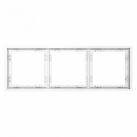 Рамка пластиковая VOLTUM S70 на 3 поста, (белый матовый)