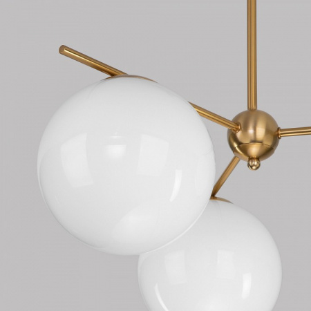 Потолочный светильник со стеклянными плафонами 60147/3 латунь Eurosvet Marbella