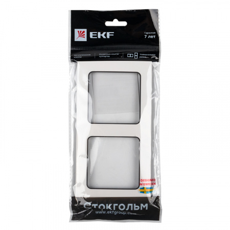 EKF PROxima Стокгольм Белый Линия черная Рамка 2-ая