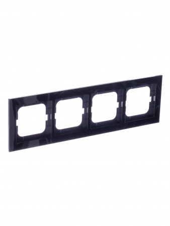 ABB BJE Axcent Черный Рамка 4-ая