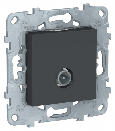 SE Unica New Антрацит Розетка TV, одиночная