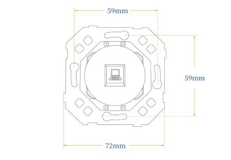 Donel Механизм компьютерной розетки 1-й RJ45 cat.6/ClassE, серия N96 Superfine, DTMLA16100