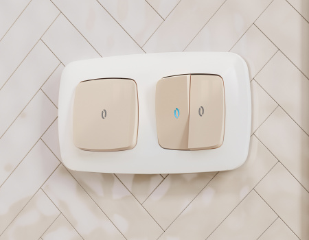 Рамка OMEGA Ecta (Белый глянец) 2-ая OF140102