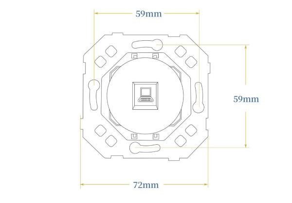 Donel Механизм компьютерной розетки 1-й RJ45 cat.6/ClassE, серия N96 Superfine, DTMLA16100