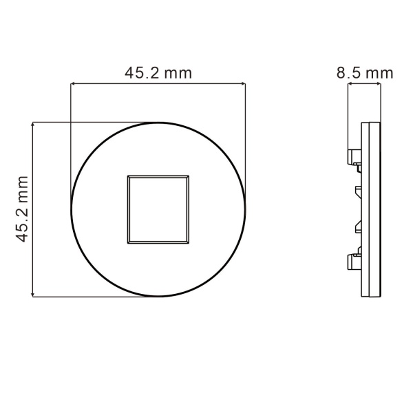 Donel Накладка 1-я для розеток RJ45, TV, SAT, HDMI, шампань, серия D16, DO85951