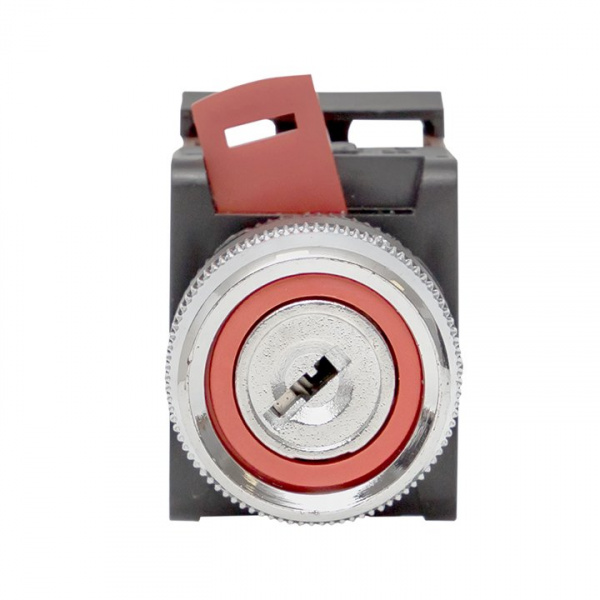 EKF PROxima Переключатель АKS-22 черный c замком возвратный NO+NC