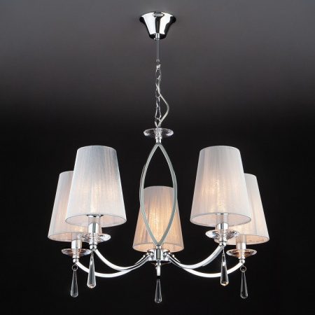 Подвесная люстра с хрусталем 60079/5 хром Eurosvet Valery