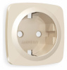 Лицевая панель OMEGA (Бежевый глянец) для электрической розетки с заземлением QUANT OP3060