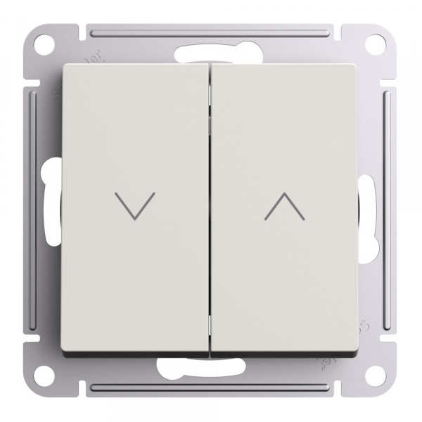 Systeme Electric AtlasDesign Бежевый Выключатель 2-клавишный жалюзи, 10А, механизм