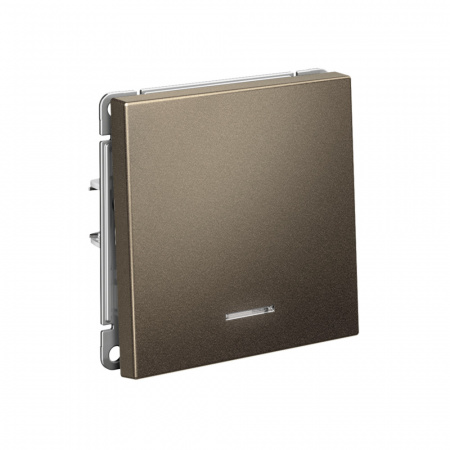 Systeme Electric ArtGallery Мокко Выключатель 1-клавишный с подсветкой, 10АХ, механизм, быстрозажим. клем.