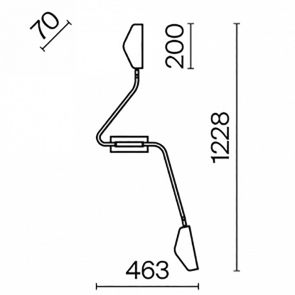 Настенный светильник (бра) Modern MOD417WL-02BS Maytoni Notta