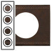 Legrand Celiane Коричневая текстурная кожа Рамка 4-ая