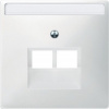 SE Merten SD Бел Накладка розетки ТЛФ/комп 2-ой наклонной (термопласт)