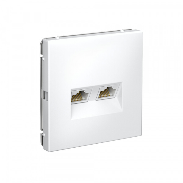Systeme Electric ArtGallery Белый Розетка двойная компьютерная RJ45+RJ45, кат.6А, механизм