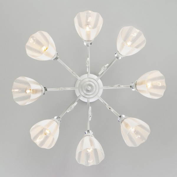 Потолочная люстра с плафонами 30155/8 белый Eurosvet Floranse