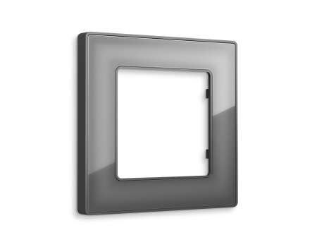 Рамка ALFA Arctic (Антрацит серый Стекло органическое) 1-ая AF580651