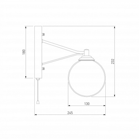 Бра Karo 70077/1 графит Eurosvet Karo