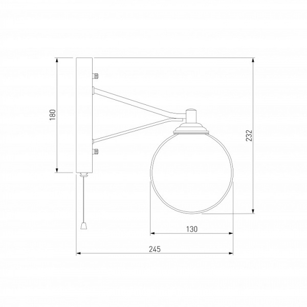 Бра Karo 70077/1 графит Eurosvet Karo Бра Karo 70077/1 графит Eurosvet Karo