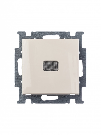 ABB BJB Basic 55 Беж Выключатель 1-клавишный с подсветкой