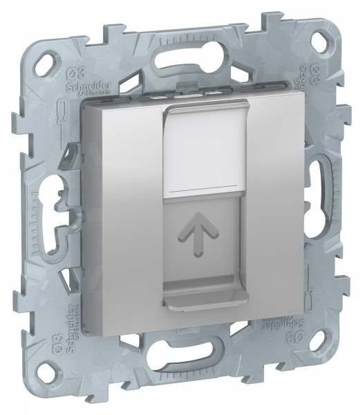 SE Unica New Беж Розетка компьютерная, RJ45, одиночная кат. 6 UTP