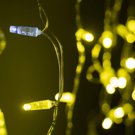 Arlight Светодиодная гирлянда ARD-EDGE-CLASSIC-2400x600-CLEAR-88LED-FLASH Gold (230V, 6W) (Ardecoled, IP65)