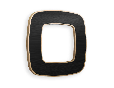 Рамка OMEGA Coint (Черный Стекло органическое/Шампань) 1-ая OF640541