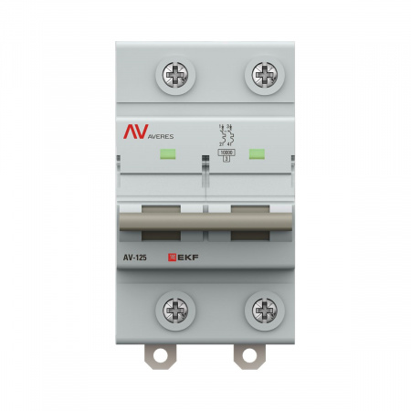 EKF Выключатель автоматический AV-125 2P 100A (D) 10kA AVERES