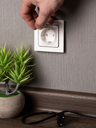 EKF PROxima Стокгольм Белый Розетка с/з, со шторками и крышкой, 16А, IP44