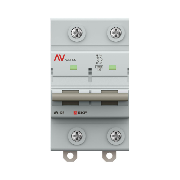 EKF Выключатель автоматический AV-125 2P 125A (D) 10kA AVERES