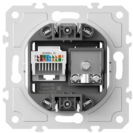 Donel Механизм розетки RJ45/TV cat.5, ClassE-8/0-2400 МГц, серия DB, DB36100