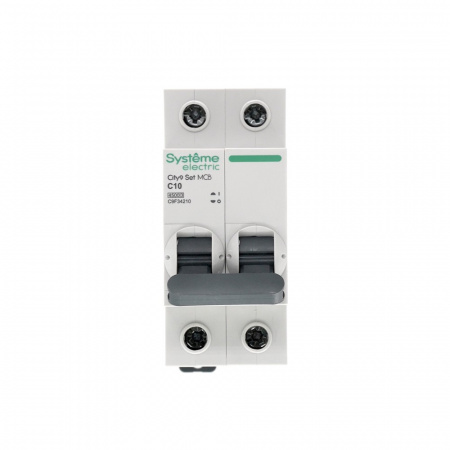 SE City9 Set Автоматический выключатель (АВ) С 10А 2P 4.5kA 230В