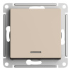 SE AtlasDesign Песочный Выключатель 1-клавишный с подсветкой, сх.1а, 10АХ, мех.