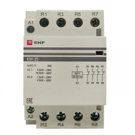 EKF PROxima Контактор модульный КМ 25А 4NC (3 мод.)