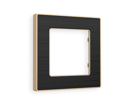 Рамка ALFA Arctic (Черный Стекло органическое/Шампань) 1-ая AF580541