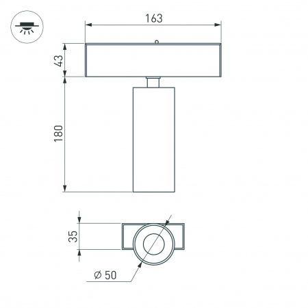 Arlight Светильник MAG-SPOT-45-R65-18W Day4000 (BK, 36 deg, 24V, DALI) (IP20 Металл, 3 года)