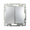 Legrand Valena Алюминий Выключатель 2-х клавишный