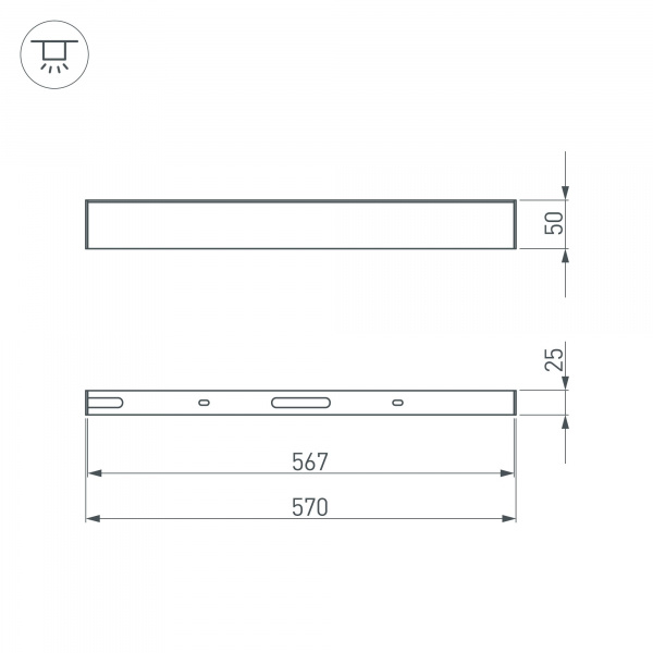 Короб потолочный для блока питания Arlight SL-Box-440 033077
