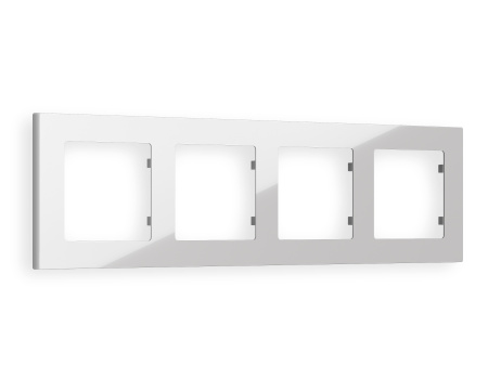 Рамка ALFA Techno (Серебро глянец) 4-ая AF220404